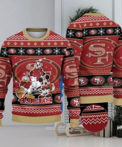 San Francisco 49ers Mickey And Friends Christmas Sweater 3D All Over Printed Ugly Christmas Sweater