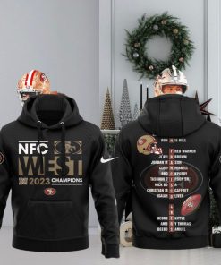 San Francisco 49ers NFC West Champions 2023 Hoodie, Longpants, Cap – Black