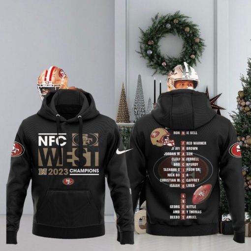 San Francisco 49ers NFC West Champions 2023 Hoodie, Longpants, Cap – Black