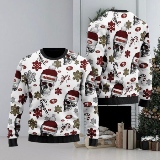 San Francisco 49ers NFL Football Team Santa Skulls Ugly Christmas Sweater