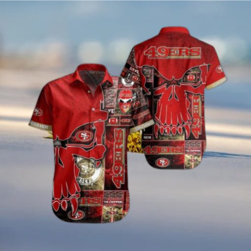 San Francisco 49ers NFL Hawaiian Shirt Skull Printed 3D New Trend Summer For Fans Hot Trend 2023
