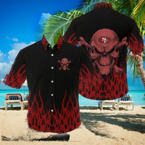 San Francisco 49ers NFL Skull Halloween Gift Fans Hawaiian Shirt For Men And Women