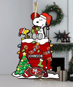 San Francisco 49ers NFL Snoopy Ornament Personalized Christmas 2023 Holidays