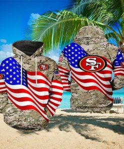 San Francisco 49ers NFL US Flag Camo Veteran Team 3D Printed Hoodie