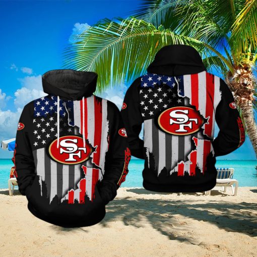 San Francisco 49ers NFL US Flag Team 3D Printed Hoodie Ver 1