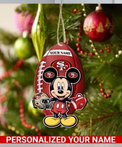 San Francisco 49ers Personalized Your Name Mickey Mouse And NFL Team Ornament SP161023187ID03