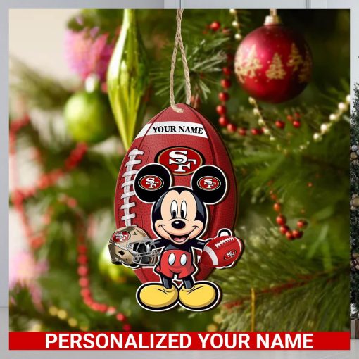 San Francisco 49ers Personalized Your Name Mickey Mouse And NFL Team Ornament SP161023187ID03