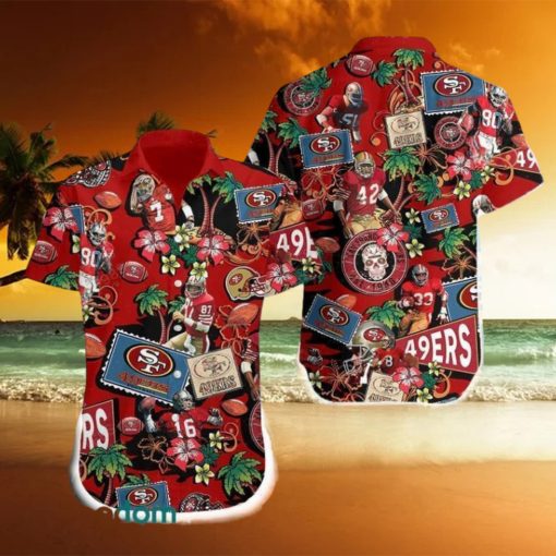 San Francisco 49ers Plus Size Hawaiian Shirt And Short For Men Gift, Short Beach For Family Christmas