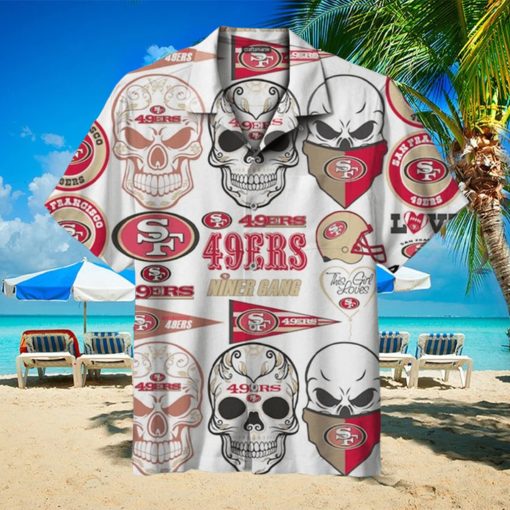 San Francisco 49ers Skull Limited Edition Hawaiian Shirt 3D All Over Print, Men, Women