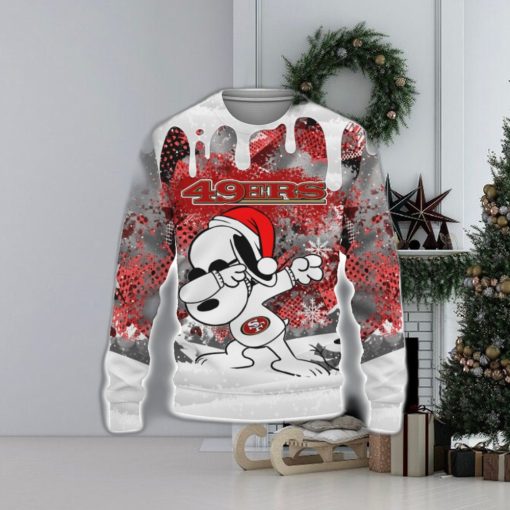 San Francisco 49ers Snoopy Dabbing The Peanuts Sports Football American Ugly Christmas Sweater