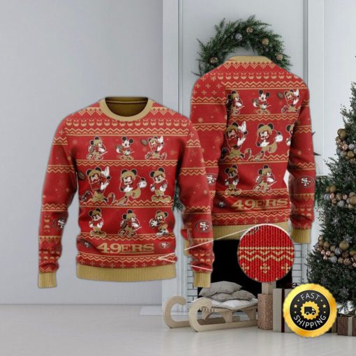 San Francisco 49ers Ugly Christmas Sweater Captain Mickey Mouse Perfect Gift For Football Fans