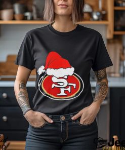 San Francisco 49ers logo Santa Hat Christmas 2023 Shirt