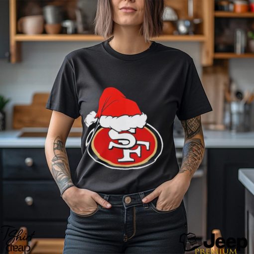 San Francisco 49ers logo Santa Hat Christmas 2023 Shirt