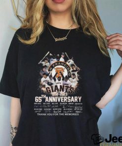 San Francisco Giants 65th Anniversary 1958 – 2023 Thank You For The Memories T Shirt