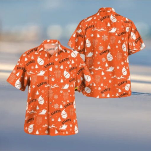 San Francisco Giants Christmas Pattern Button Shirt, Giants Fan Shirt for Sale