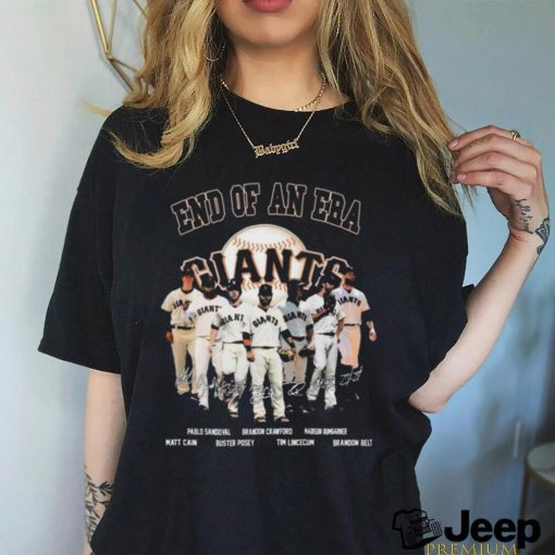 San Francisco Giants End Of An Era Signatures t shirt