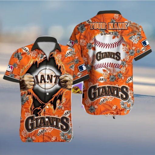 San Francisco Giants MLB Custom Name Aloha 3D Hawaiian Shirt Summer Gift