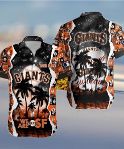 San Francisco Giants MLB Logo Coconut Pattern Hawaiian Shirt Personalized Name