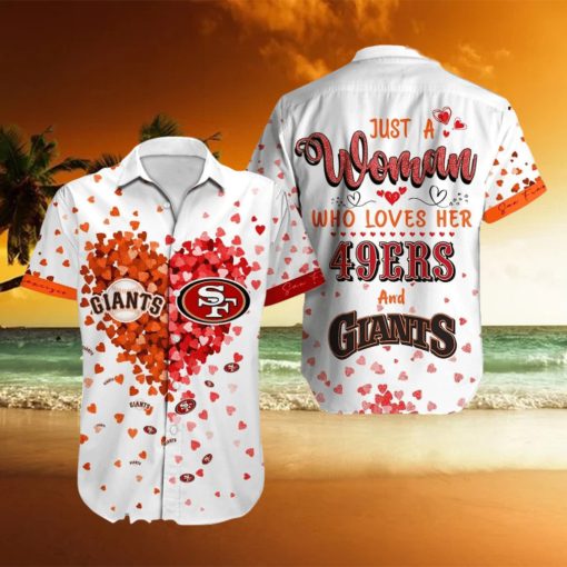 San Francisco Heart Hawaiian Shirt Sport Teams Summer Holiday