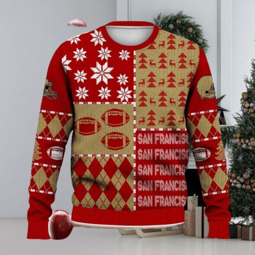 San Francisco Retro Football American Ugly Christmas Sweater For Men And Women