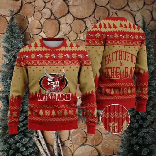 San Francisco – Trent Williams #71 Super Bowl LVII 2023 Faithful To The Bay Ugly Christmas Sweater