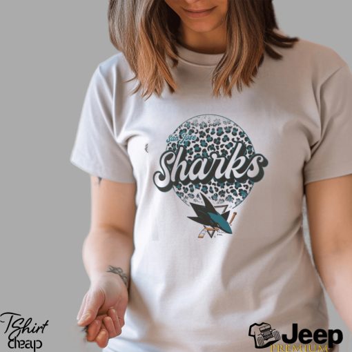 San Jose Sharks Leopard Print Long Sleeve T Shirt