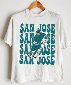 San Jose Sharks NHL ice hockey player cartoon shirt