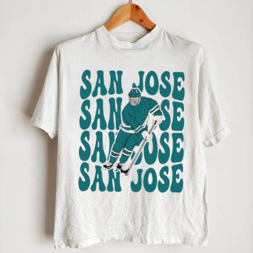San Jose Sharks NHL ice hockey player cartoon shirt