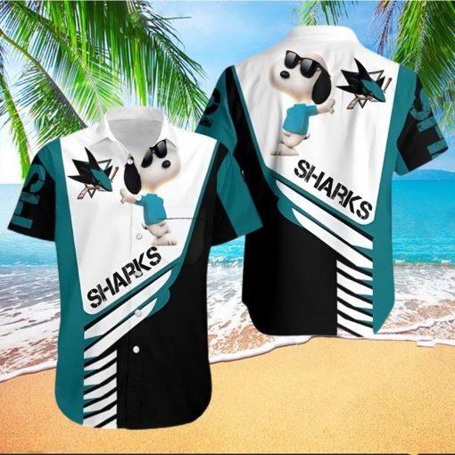 San Jose Sharks Snoopy Dancing Vintage Hawaiian Shirt