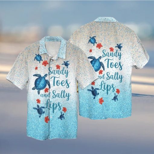 Sandy Toes And Salty Lips Turtle Hawaiian Aloha Shirts