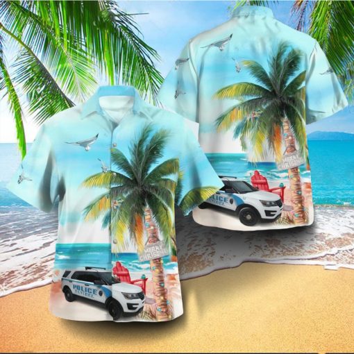 Sanibel Lee County Florida Sanibel Police Department Ford Police Interceptor Utility Hawaiian Shirt