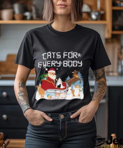 Santa All Christmas Cats Cats Funny Men Kids Family T shirt