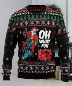 Santa And Motor Ugly Christmas Sweater Thankgiving Gift Men Women