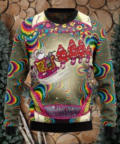 Santa And Mushroom Ugly Christmas Sweater Thankgiving Gift Men Women