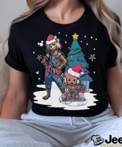 Santa Baby Groot And Rocket Christmas Shirt