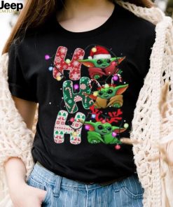 Santa Baby Yoda Star War Christmas Lights Merry Xmas Shirt, Gift For Fans Star Wars Shirts