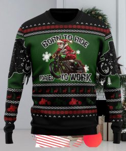 Santa Born To Ride Ugly Christmas Sweater