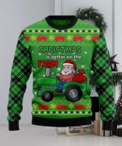 Santa Christmas Is Better On The Farm Ugly Christmas Sweater