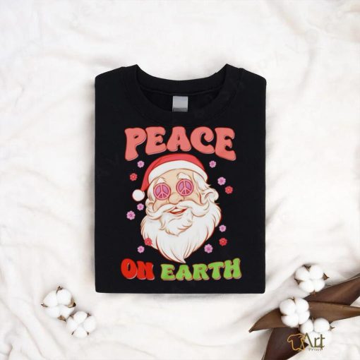 Santa Christmas peace on earth shirt