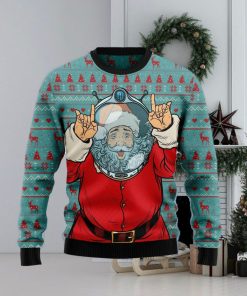 Santa Claus Astronaut Ugly Christmas Sweater Gift Men Women