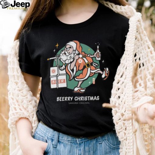 Santa Claus & Beer Merry Christmas 4 Ukiyo e Unisex T Shirt