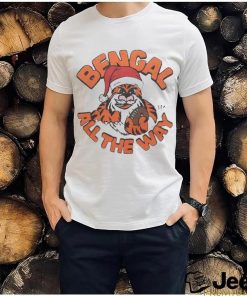 Santa Claus Cincinnati Bengals Bengal All The Way Christmas shirt