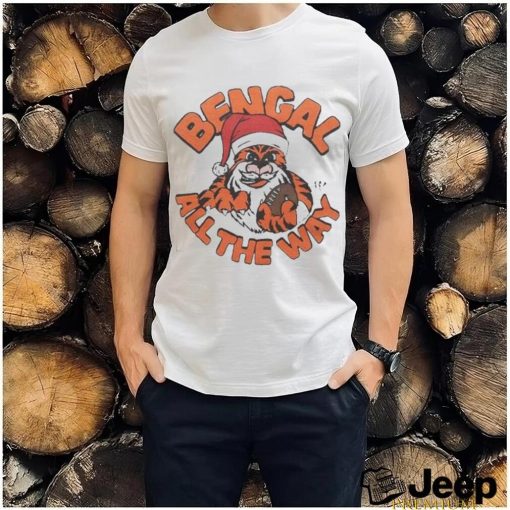 Santa Claus Cincinnati Bengals Bengal All The Way Christmas shirt