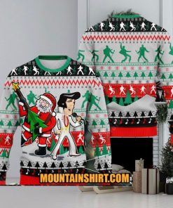 Santa Claus Elvis Presley 3D Ugly Sweater