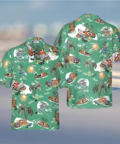 Santa Claus Hawaiian Shirt, Mens Christmas Hawaiian Shirt