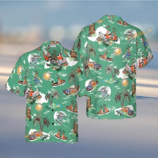 Santa Claus Hawaiian Shirt, Mens Christmas Hawaiian Shirt