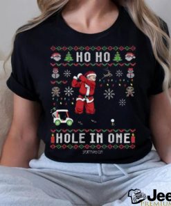 Santa Claus Ho Ho Hole in one ugly christmas 2023 T shirt