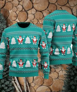 Santa Claus Joyful Holiday 3D Ugly Christmas Sweater Gift For Family Christmas Gift