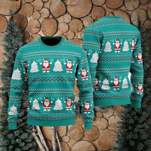 Santa Claus Joyful Holiday 3D Ugly Christmas Sweater Gift For Family Christmas Gift