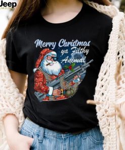 Santa Claus Merry Christmas ya filthy animal t shirt